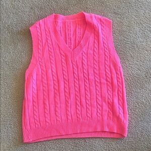 SHEIN Hot Pink Knit Vest